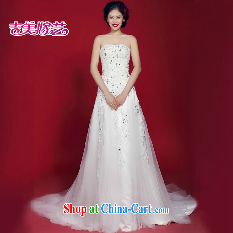 wedding dresses, marry us performing arts 2015 new erase chest Korean lace beauty tail HT 931 bridal wedding white XL