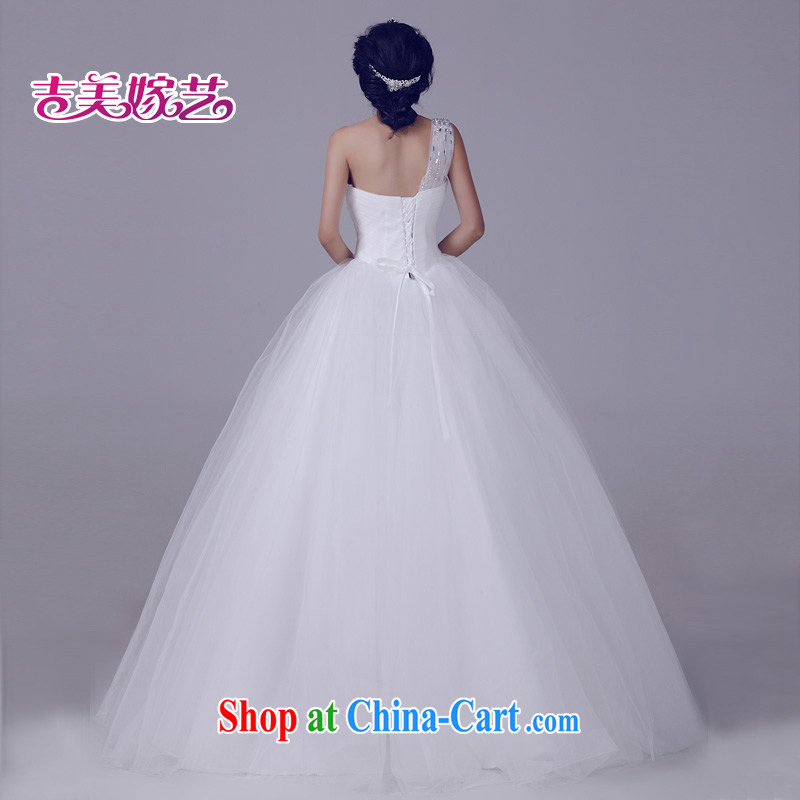 wedding dresses, marry us performing arts 2015 new single shoulder Korean version shaggy dress with HS 6025 bridal wedding white XL, Jimmy married arts, shopping on the Internet