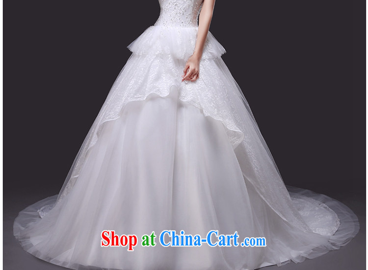Tslyzm shoulders tail wedding 2015 new summer Korean white beauty wedding dresses bridal fluoroscopy round-collar lace wedding dress and tail, XXL pictures, price, brand platters! Elections are good character, the national distribution, so why buy now enjoy more preferential! Health