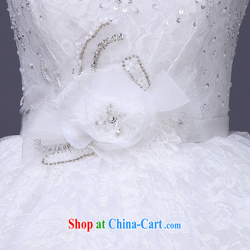 Qi wei wedding dresses 2015 summer Korean-style bride's bare chest lace larger graphics thin marriage with tie-wedding girl white custom plus $50, Qi wei (QI WAVE), online shopping
