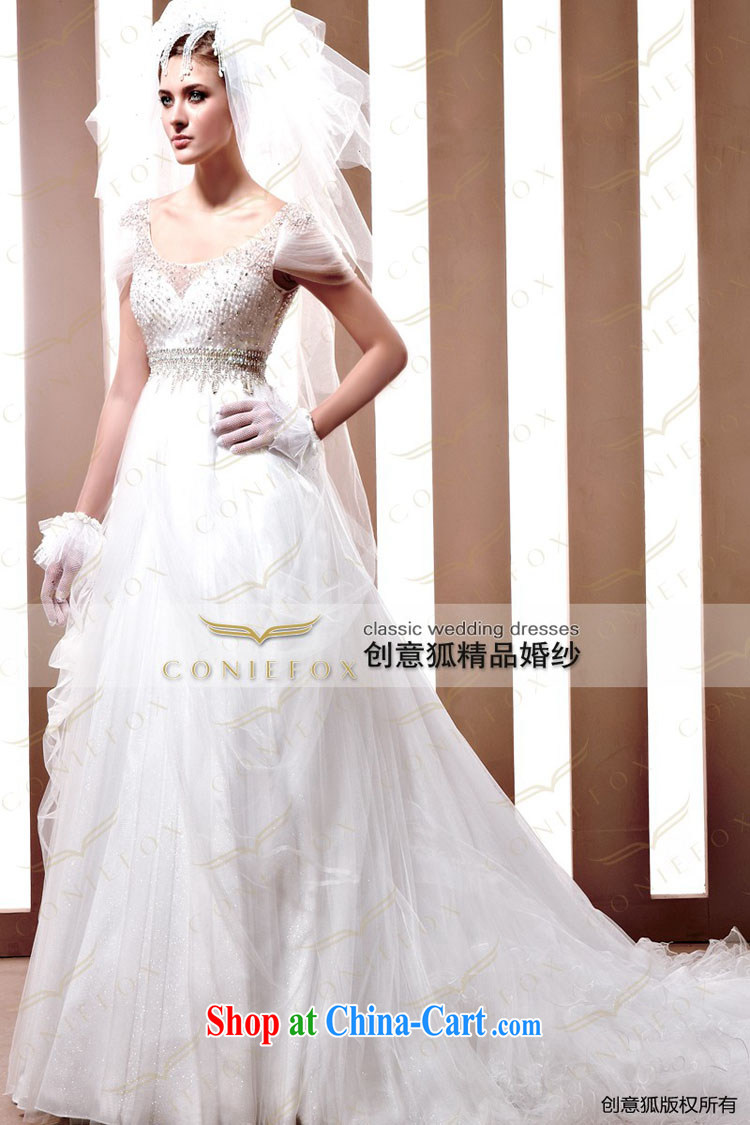 Creative Fox tailored wedding dresses luxurious palace-tail wedding royal family and nobles bridal white wedding Korean version of the new, 90,019 white tailored pictures, price, brand platters! Elections are good character, the national distribution, so why buy now enjoy more preferential! Health