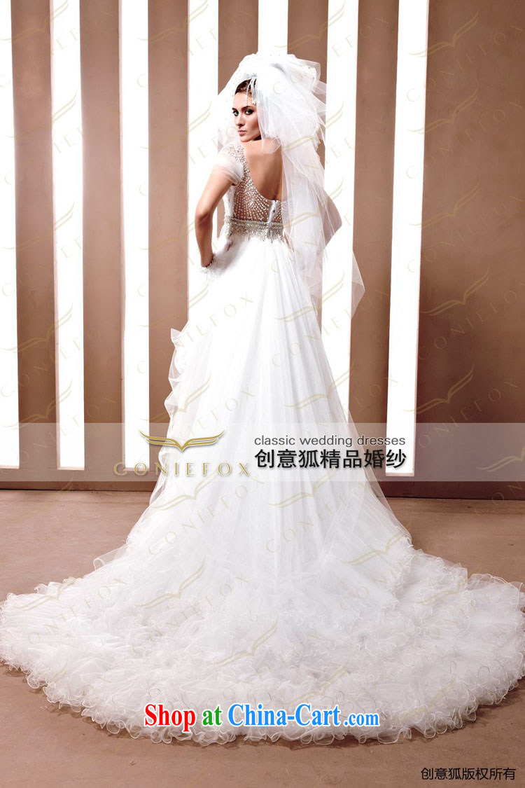 Creative Fox tailored wedding dresses luxurious palace-tail wedding royal family and nobles bridal white wedding Korean version of the new, 90,019 white tailored pictures, price, brand platters! Elections are good character, the national distribution, so why buy now enjoy more preferential! Health