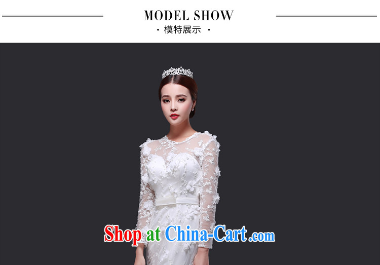 Tslyzm crowsfoot wedding dresses small drag and drop the new 2015 flower fairies round-collar long-sleeved Korean Beauty graphics thin Princess dress with XXL, pictures, price, brand platters! Elections are good character, the national distribution, so why buy now enjoy more preferential! Health