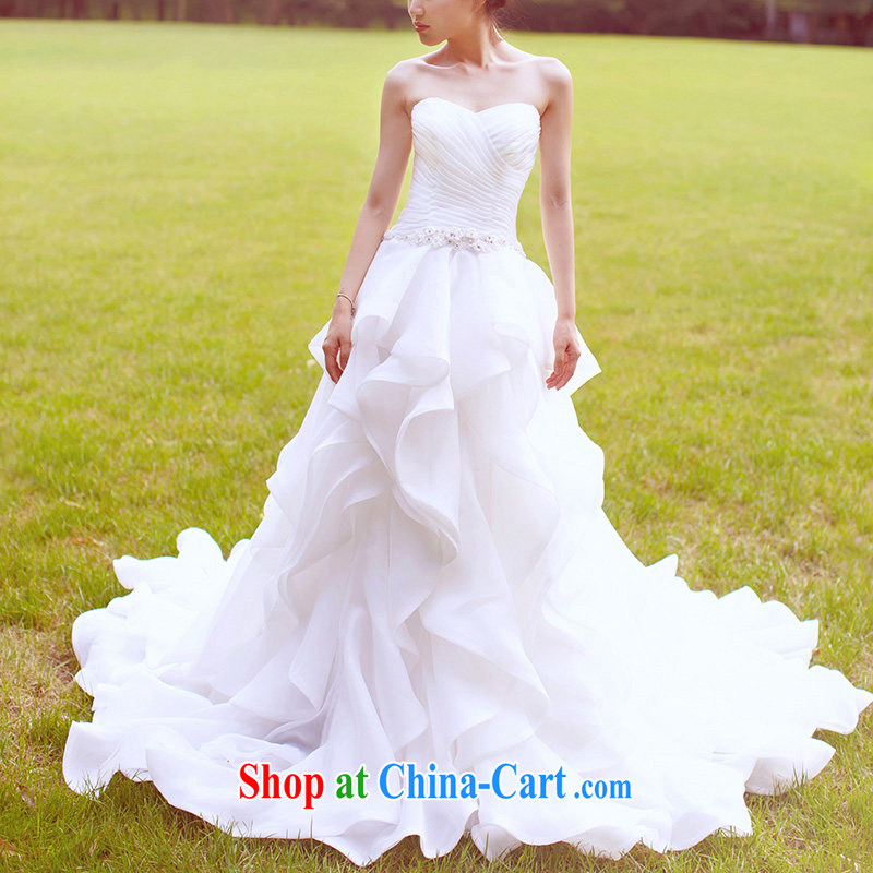 The bride's wedding dresses 2015 summer tail wedding wiped chest 2613 white DZ tailored plus 20 per cent, of the bride, shopping on the Internet