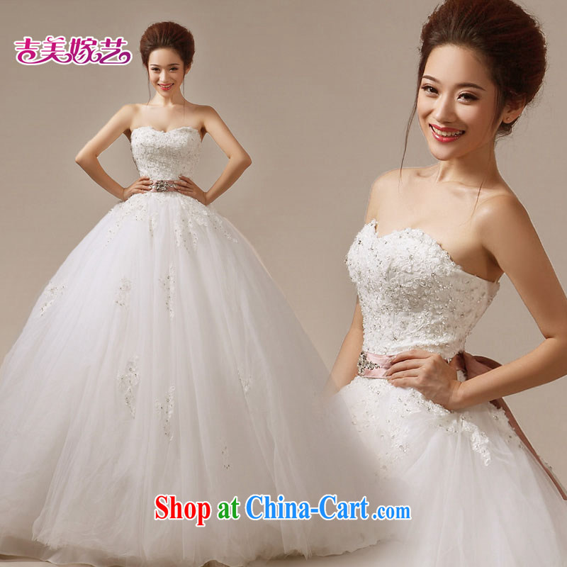 wedding dresses, marry us performing arts 2015 new erase chest Korean wedding canopy skirts tail HT 7122 bridal wedding white L