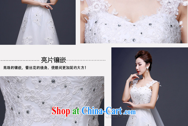 J. MIA white shoulders sleeveless wedding dresses-tail 2015 new summer lace Korean-style continental bride-tail wedding white XXL pictures, price, brand platters! Elections are good character, the national distribution, so why buy now enjoy more preferential! Health