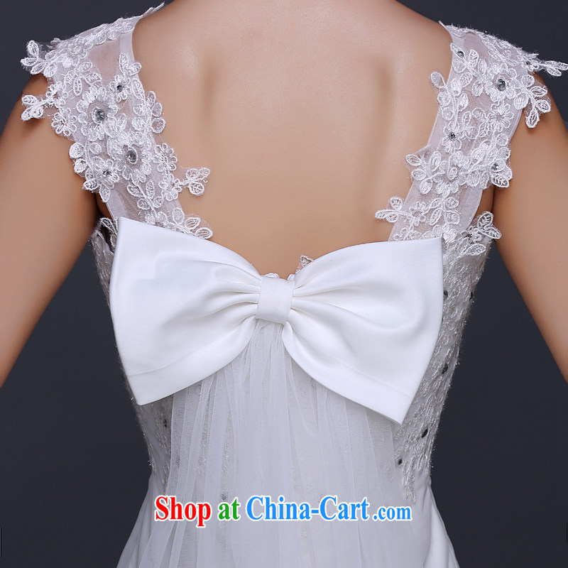 Jie MIA white shoulders sleeveless wedding dresses-tail 2015 new summer lace Korean-style euro-bride-tail wedding white XXL, Jake Mia, shopping on the Internet