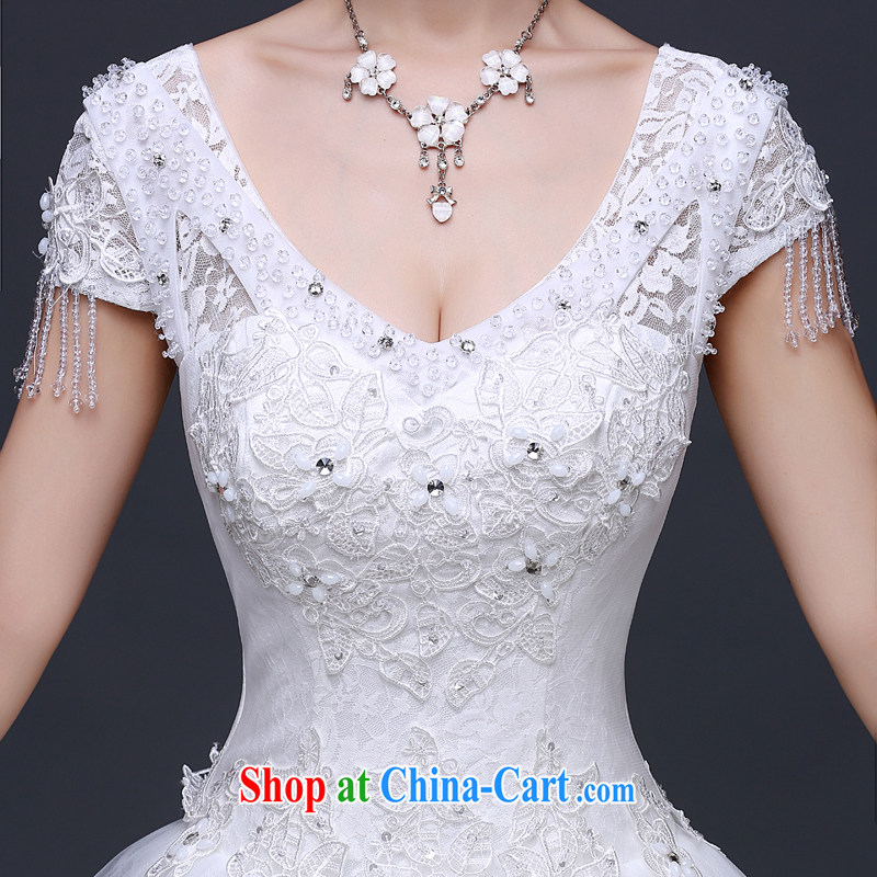 Jie MIA upscale bridal wedding dresses 2015 New Field shoulder Korean fashion lace flowers graphics thin with wedding summer white XXL, Jake Mia, and shopping on the Internet
