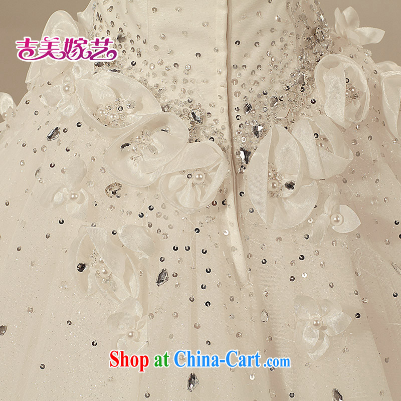 Water drilling wedding dresses, marry us performing arts 2015 new wipe chest Korean Princess graphics thin-tail 892 bridal wedding white XXXL, Jimmy married arts, shopping on the Internet