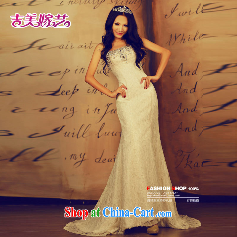 wedding dresses Jimmy married arts new Korean wedding dresses HT 669 erase chest crowsfoot graphics thin wedding dresses white XL, Jimmy married arts, shopping on the Internet