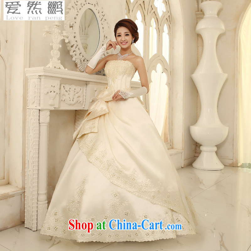 Love so Peng 2015 new wedding Korean-style with bare chest wedding dresses Korean sweet Princess shaggy dress summer wedding dresses red customers to size the do not return, love so Pang (AIRANPENG), online shopping
