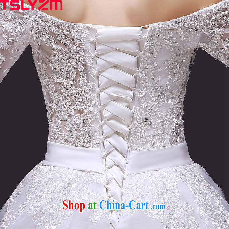 A Tslyzm field shoulder wedding dresses the tail 2015 new summer and autumn marriages long-sleeved lace Korean video thin wedding canopy skirts to align paragraph XXL, Tslyzm, shopping on the Internet