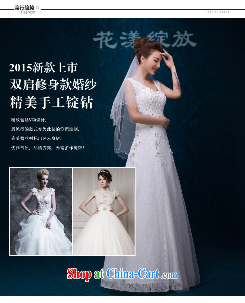 2015 new wedding Korean-style simple and stylish wood drill shoulders with A field dress bridal wedding wedding custom large, white with only the US wedding dresses white. Do not return is not-for-pictures, price, brand platters! Elections are good character, the national distribution, so why buy now enjoy more preferential! Health