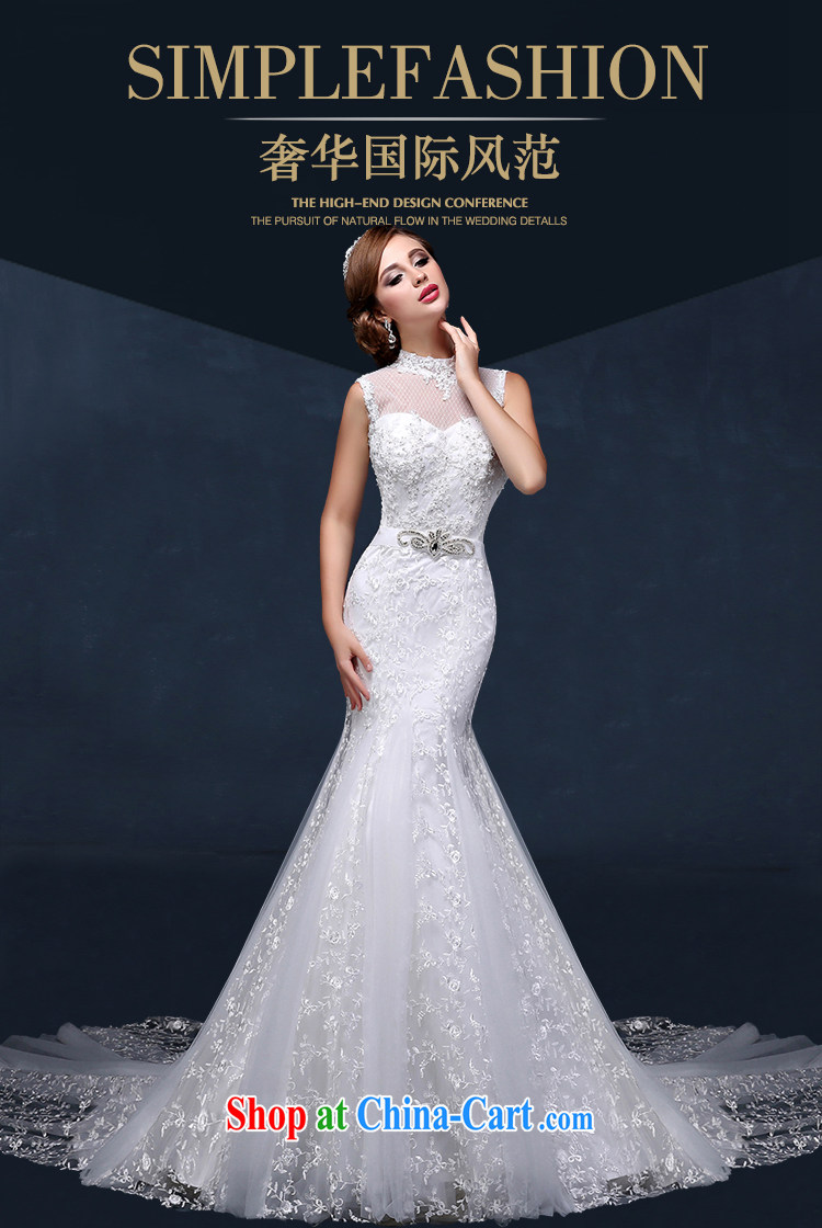 The field shoulder crowsfoot tail wedding dresses 2015 summer Korean brides is also lace the code strap back exposed wedding white XXL (waist 2.4) pictures, price, brand platters! Elections are good character, the national distribution, so why buy now enjoy more preferential! Health