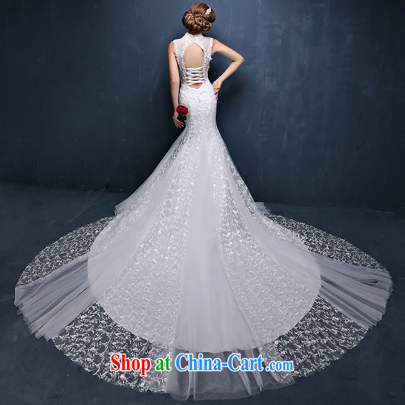 The field shoulder crowsfoot-tail wedding dresses 2015 summer Korean brides is also lace the code strap back exposed wedding white XXL (waist 2.4) and Mrs Alexa Lam, and, shopping on the Internet