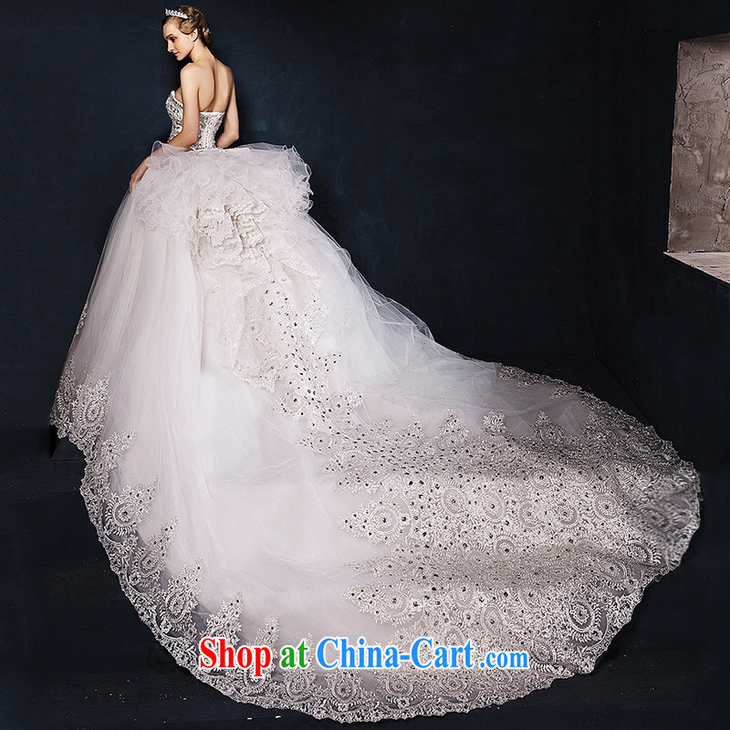 On the wedding dresses new 2015 Spring and Winter Wipe glass chest lace long-tail flash drill wedding luxury edition tailored to HIV, and shopping on the Internet