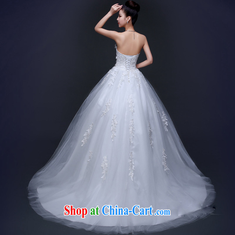 wedding dresses new 2015 red white long-tail marriage bridal lace wiped his chest wedding beauty spring and summer white. size does not return do not switch, so Balaam, and shopping on the Internet