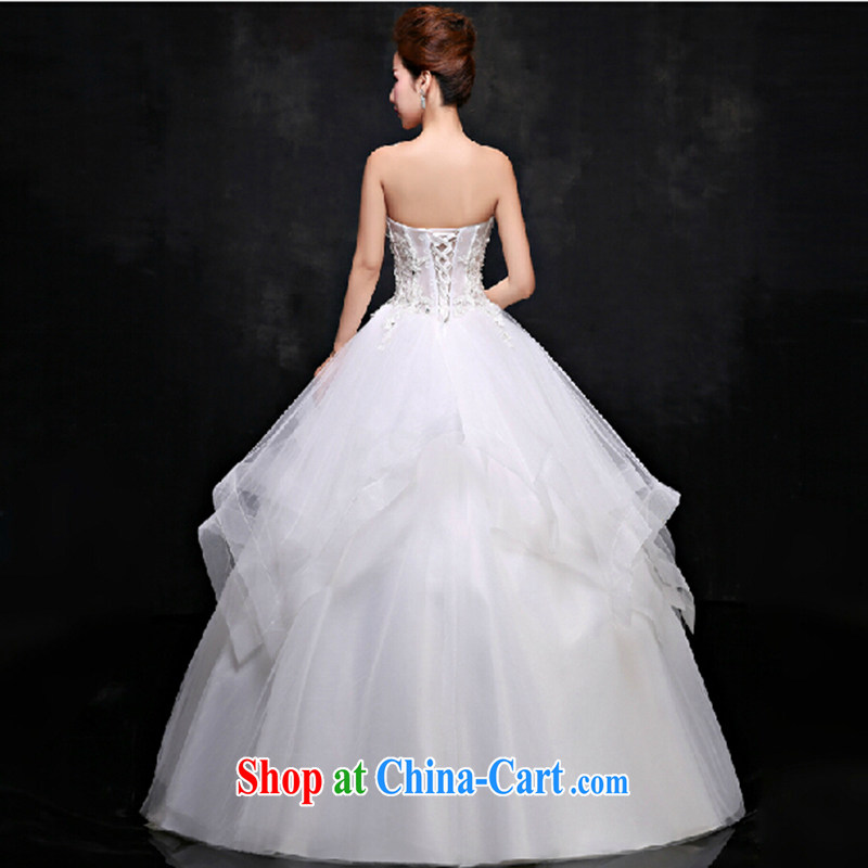2015 spring and summer new wedding dresses sexy bare chest beauty graphics thin Korean version the code with simple Princess bridal white. size does not return is not, love, Balaam, and shopping on the Internet