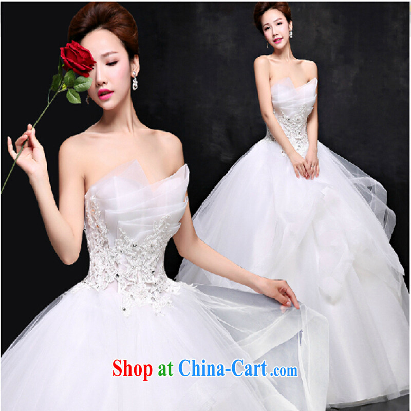 2015 spring and summer new wedding dresses sexy bare chest beauty graphics thin Korean version the code with simple Princess bridal white. size does not return is not, love, Balaam, and shopping on the Internet