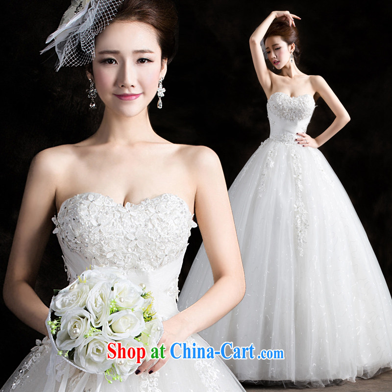 Impression Leigh 2015 new wedding dresses flowers lace retro tied with Korean Princess sweet wiped his chest, wedding beauty graphics thin S, impressive lady, shopping on the Internet