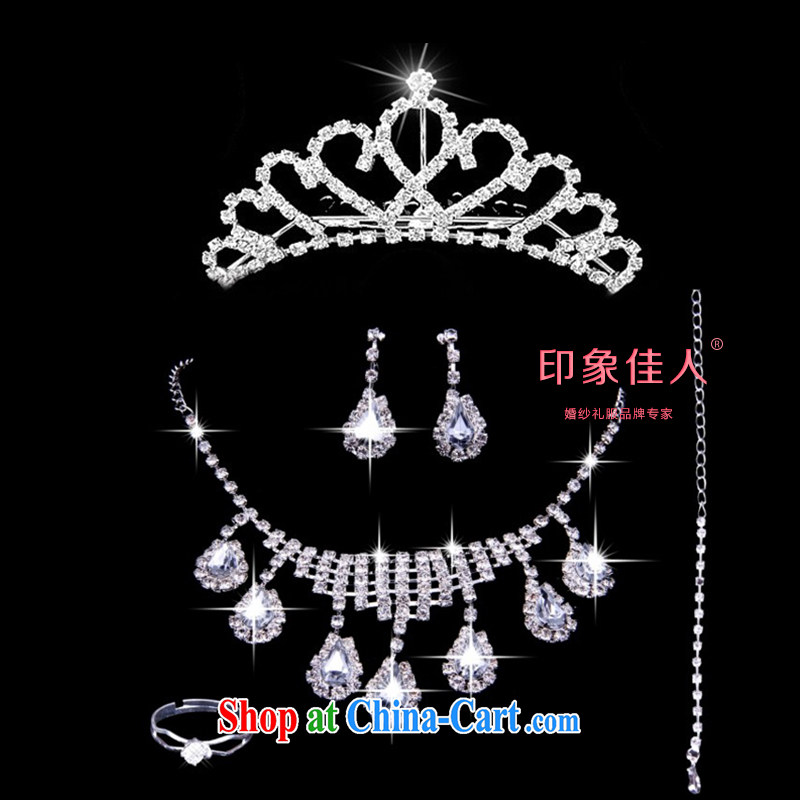 Leigh impression marriages water diamond necklace Crown Korean-style 3 piece set with new wedding dresses and jewelry pictures, price, brand platters! Elections are good character, the national distribution, so why buy now enjoy more preferential! Health
