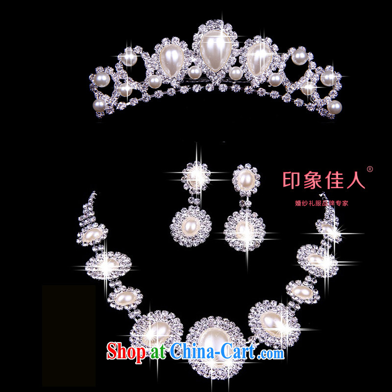 Leigh impression bridal jewelry Crown accessories necklace 3-Piece wedding wedding accessories, impressive lady, shopping on the Internet
