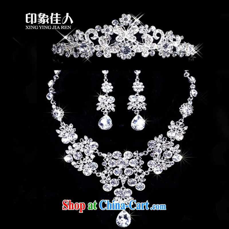 Leigh impression bridal jewelry set Korean-style necklace earrings wedding jewelry wedding dresses accessories, impressive lady, shopping on the Internet