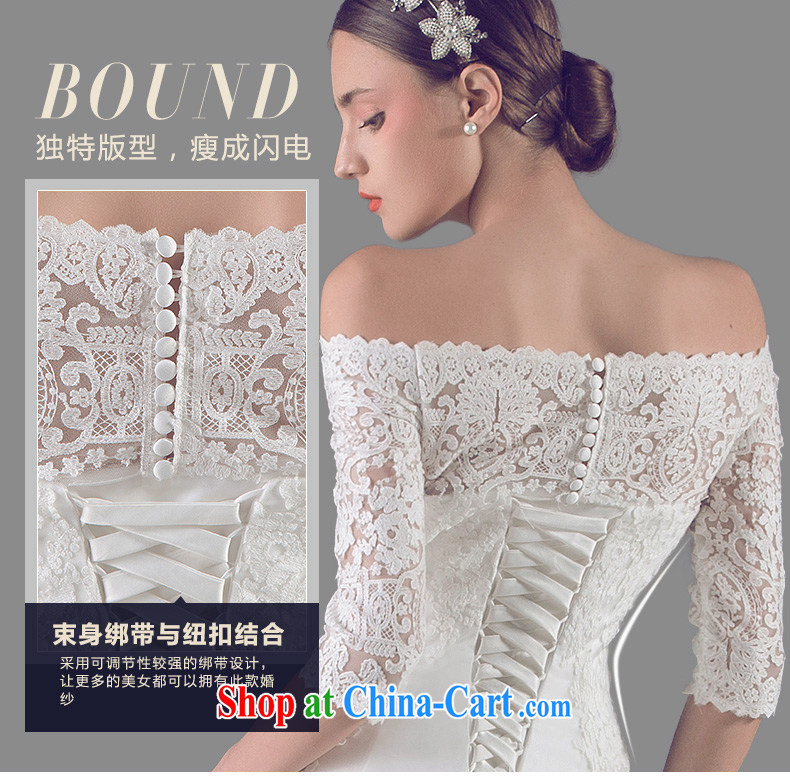 Code Hang Seng bride high-end custom 2015 new Korean crowsfoot wedding lace cuff in small-tail field shoulder wedding upscale custom crowsfoot wedding white XL pictures, price, brand platters! Elections are good character, the national distribution, so why buy now enjoy more preferential! Health