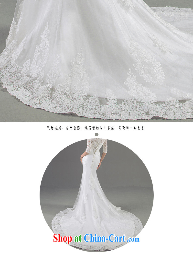 Code Hang Seng bride high-end custom 2015 new Korean crowsfoot wedding lace cuff in small-tail field shoulder wedding upscale custom crowsfoot wedding white XL pictures, price, brand platters! Elections are good character, the national distribution, so why buy now enjoy more preferential! Health