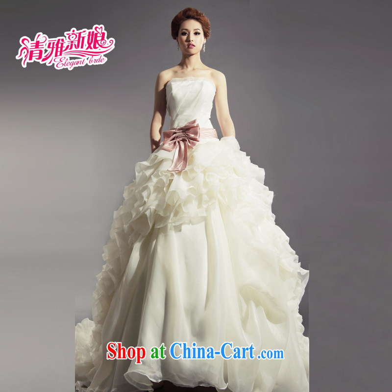 Jimmy married art vera wang Wang Wei-tail wedding dresses only HS 639 graphics thin 2015 new wedding white XXL