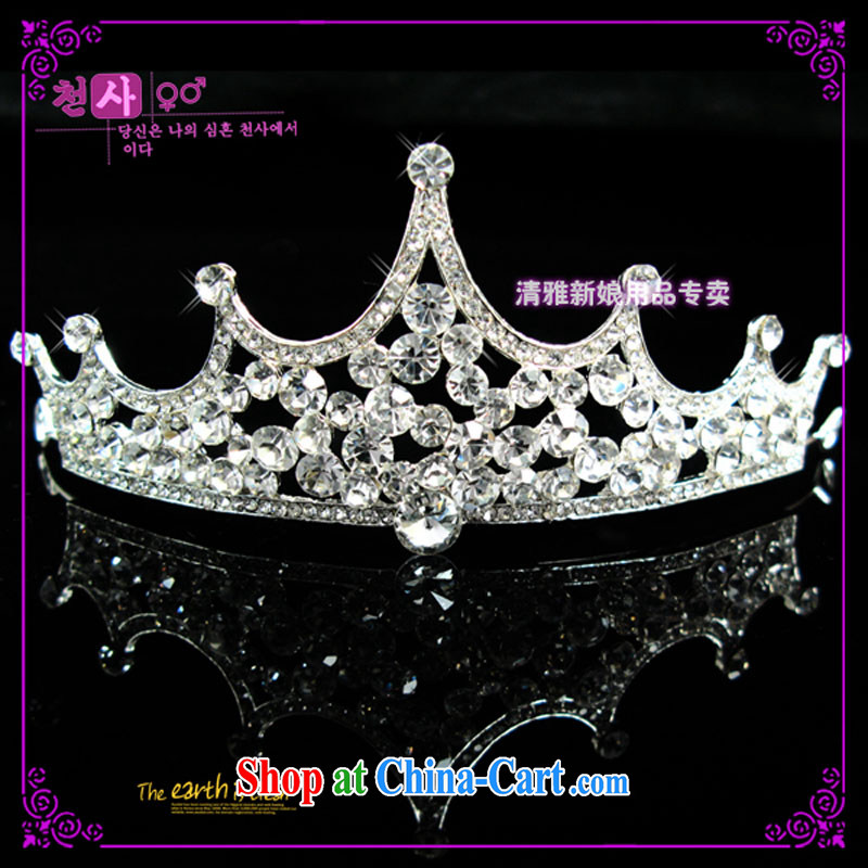 Bridal jewelry, clamp/bridal wedding jewelry/King's head-dress/full drill HG 6033 bridal Crown white head-dress, and Jimmy married arts, shopping on the Internet