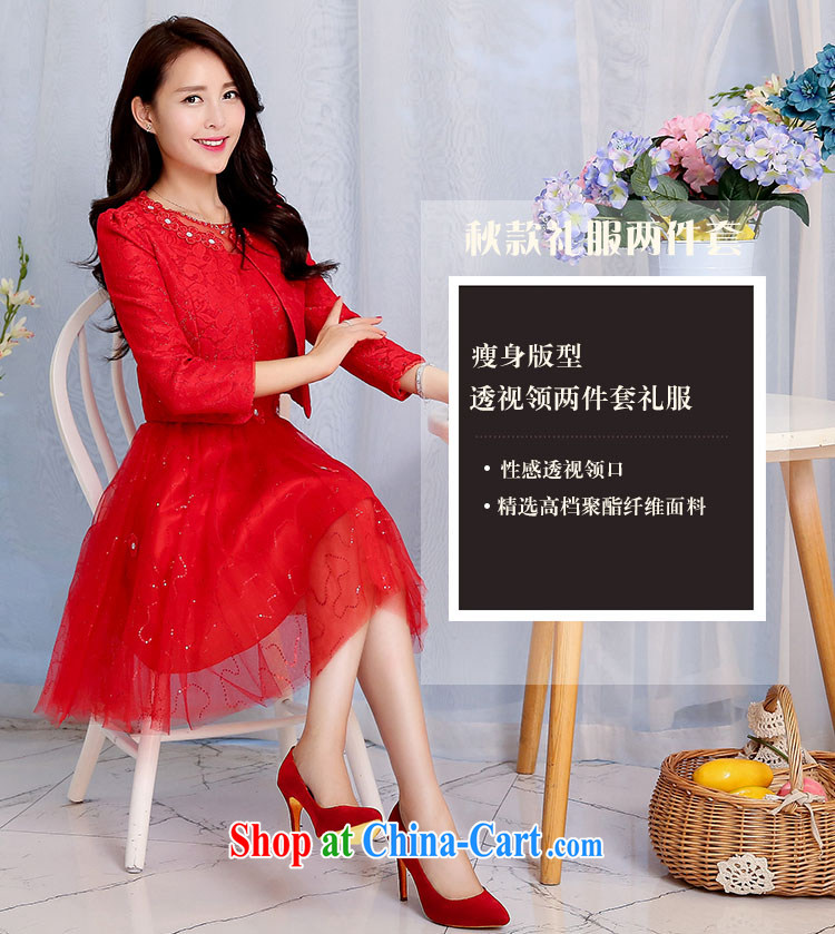 OVBE Korean version 2015 spring loaded new beauty video thin elegant dress skirt set style lace evening dress wedding two-piece female Red XXXL pictures, price, brand platters! Elections are good character, the national distribution, so why buy now enjoy more preferential! Health