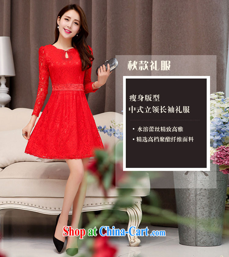 OVBE Korean version 2015 spring loaded new beauty video thin solid-colored long-sleeved wedding dresses style, for the waist lace dress female Red XXL pictures, price, brand platters! Elections are good character, the national distribution, so why buy now enjoy more preferential! Health