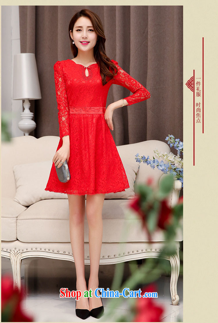 OVBE Korean version 2015 spring loaded new beauty video thin solid-colored long-sleeved wedding dresses style, for the waist lace dress female Red XXL pictures, price, brand platters! Elections are good character, the national distribution, so why buy now enjoy more preferential! Health