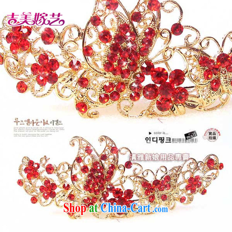 Bridal jewelry/head-dress/Special/red water drilling romantic butterfly luxury and ornaments HG 3037 bridal Crown Red Red, Jimmy married arts, shopping on the Internet