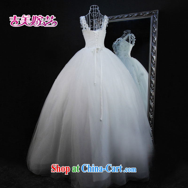Jimmy married arts Korean version of the new dual-shoulder flowers bridal wedding dresses HS 777 bridal wedding white XXL, Jimmy married arts, shopping on the Internet