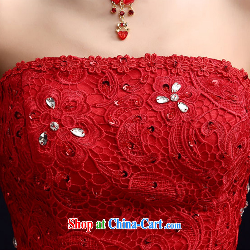 7-Color 7 tone Korean version summer 2015 New Red marriages with cultivating graphics thin lace the code binding with shaggy dress wedding H 079 red tailored (final), 7 color 7 tone, shopping on the Internet