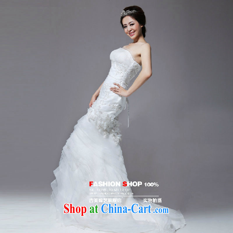 Jimmy married art vera wang Wang Wei style crowsfoot flowers graphics thin wedding dresses only HS 648 wedding white XL, Jimmy married arts, shopping on the Internet