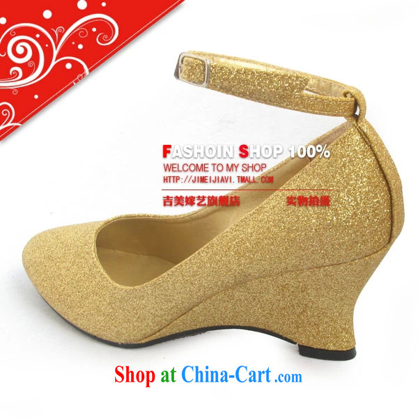 Bridal accessories bridal wedding shoes/gold bridal shoes/Ultra flash slope with gold bridal shoes 5031 bridal shoes red 35 pictures, price, brand platters! Elections are good character, the national distribution, so why buy now enjoy more preferential! Health