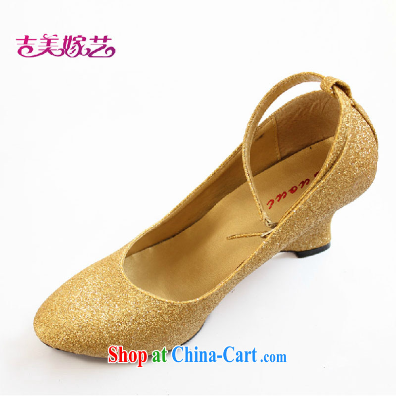 Bridal accessories bridal wedding shoes/gold bridal shoes/Ultra flash slope with gold bridal shoes 5031 bridal shoes red 35, Jimmy married arts, shopping on the Internet