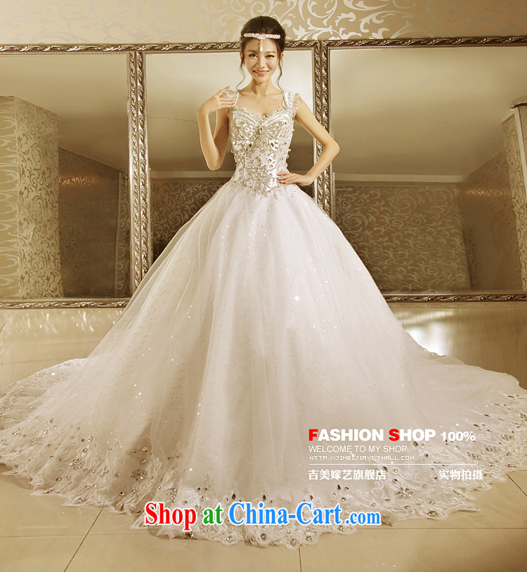 wedding dresses Jimmy married arts 2015 new Korean shoulders Princess shaggy dress tail HT 7155 bridal wedding 1M tail L pictures, price, brand platters! Elections are good character, the national distribution, so why buy now enjoy more preferential! Health