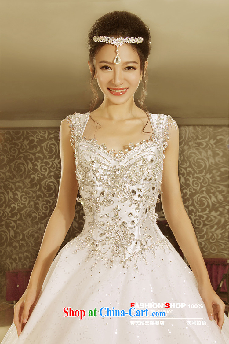 wedding dresses Jimmy married arts 2015 new Korean shoulders Princess shaggy dress tail HT 7155 bridal wedding 1M tail L pictures, price, brand platters! Elections are good character, the national distribution, so why buy now enjoy more preferential! Health