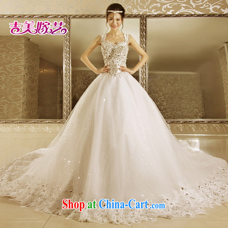 wedding dresses, marry us performing arts 2015 new Korean shoulders Princess shaggy dress tail HT 7155 bridal wedding 1M tail L, Jimmy married arts, shopping on the Internet