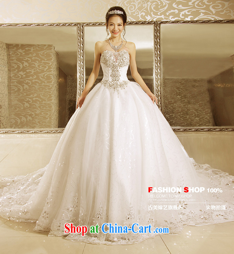 Jimmy married arts 2015 new Korean Princess shaggy dress tail 7156 bridal water drilling wedding dresses upper crystal diamond, with resin drill 1.5 M tail XS pictures, price, brand platters! Elections are good character, the national distribution, so why buy now enjoy more preferential! Health