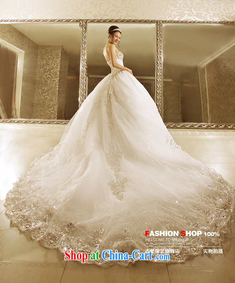 Jimmy married arts 2015 new Korean Princess shaggy dress tail 7156 bridal water drilling wedding dresses upper crystal diamond, with resin drill 1.5 M tail XS pictures, price, brand platters! Elections are good character, the national distribution, so why buy now enjoy more preferential! Health