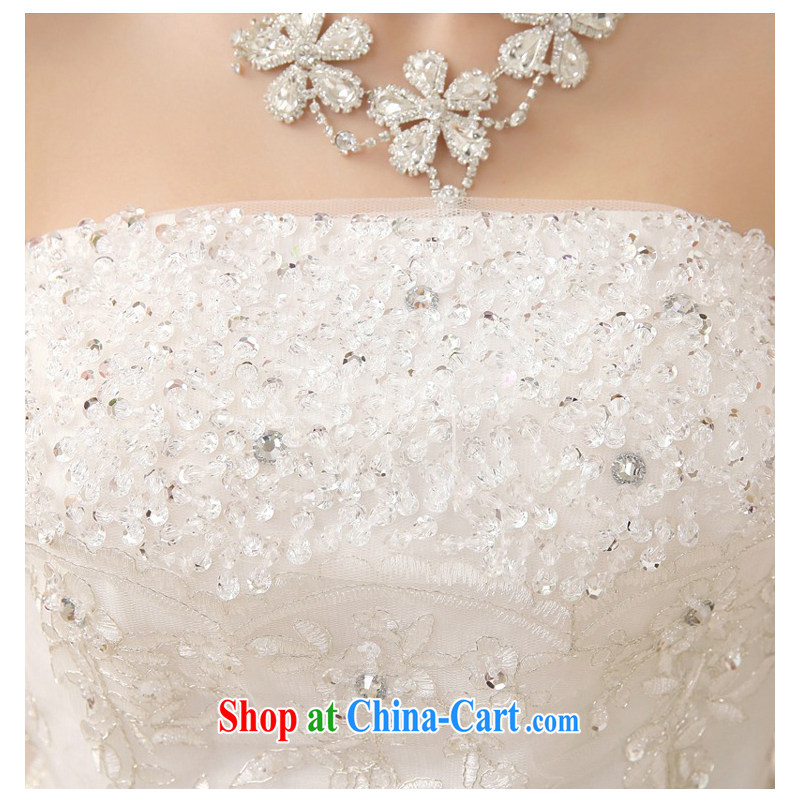 2015 new wedding fish bone shape 6 layer skirt with two-tier lace manually seamless drill lace lace bridal graphics thin smears chest wedding dresses white XL, her spirit (Yanling), online shopping