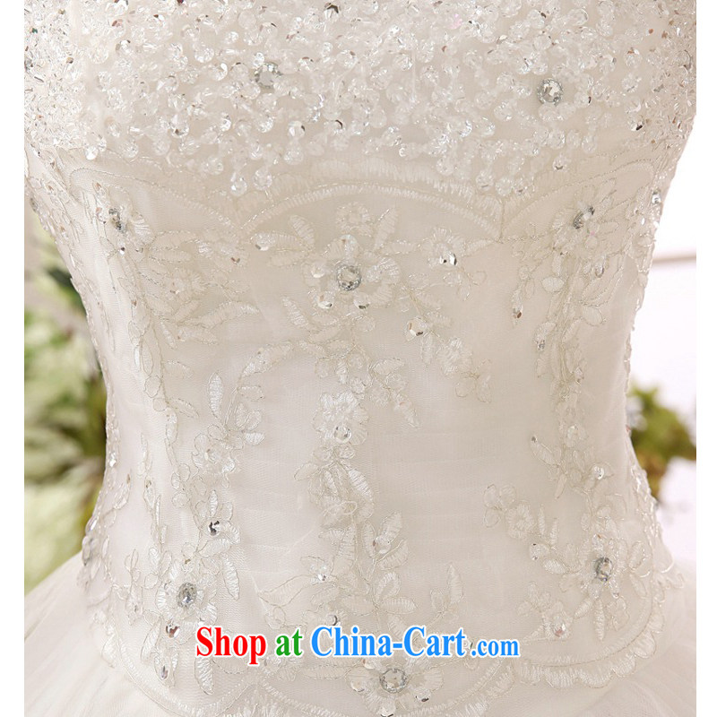 2015 new wedding fish bone shape 6 layer skirt with two-tier lace manually seamless drill lace lace bridal graphics thin smears chest wedding dresses white XL, her spirit (Yanling), online shopping