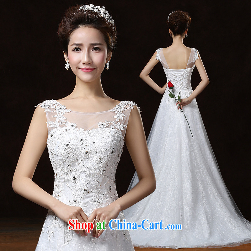 Impression Leigh 2015 new wedding dresses stylish Korean code thick MM graphics thin wedding dress female marriages A swing-tail XL impression, Lady, and shopping on the Internet