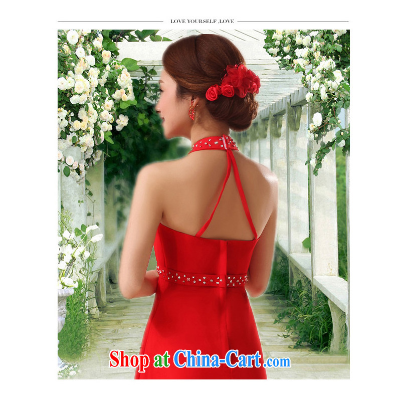 2015 new summer red bridal Long is also fall on the bare chest toast serving Korean version of the greater code stylish graphics thin dress red XXXL, her spirit (Yanling), and, on-line shopping