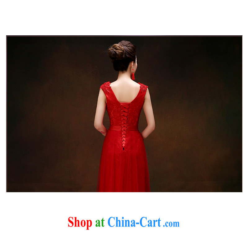 2015 new toast Service Bridal Fashion red Korean long marriage beauty wedding dresses women dress red XXL, her spirit (Yanling), online shopping